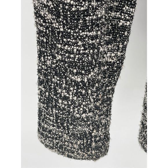 Club Monaco Cardigan Sweater Open Women Small Marled Black White Draped - Picture 3 of 13